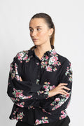 Poplin Peplum Blouse - Apple Blossom