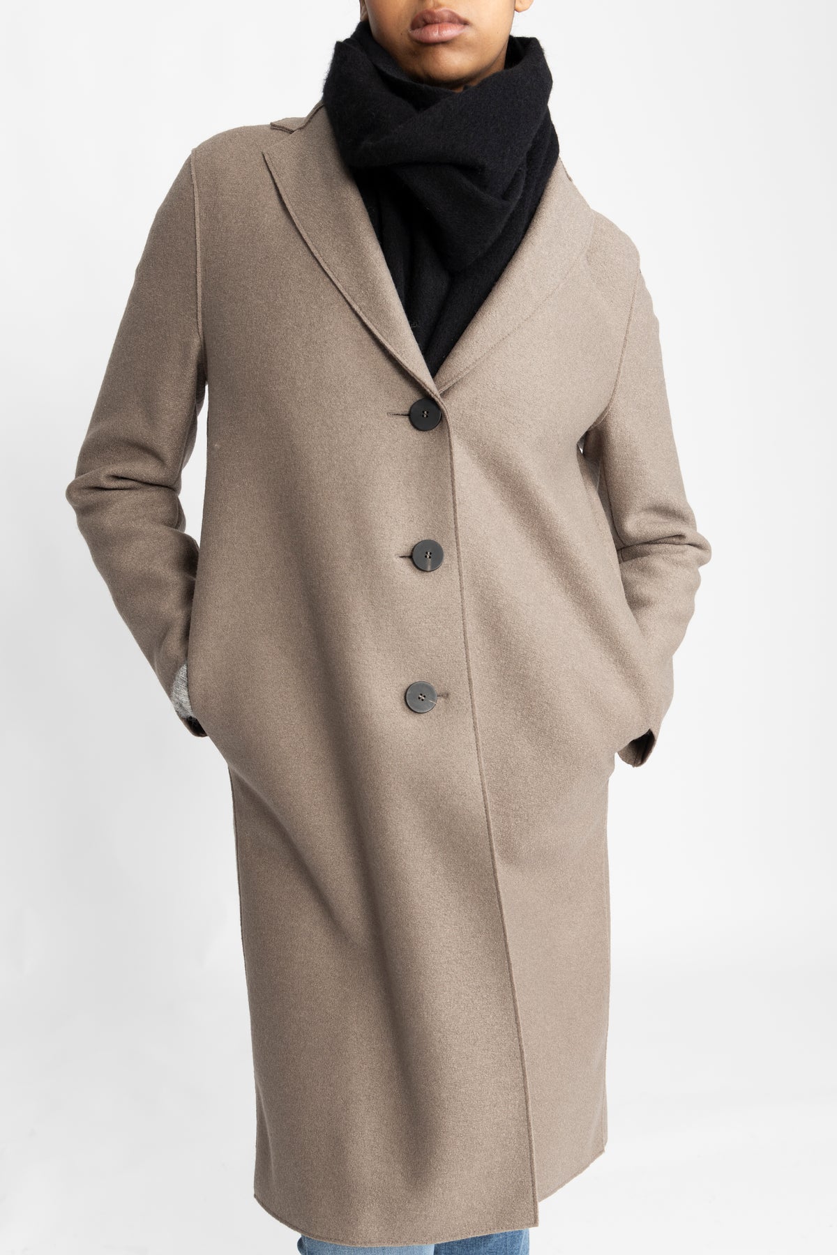 Overcoat Pressed Wool - Taupe