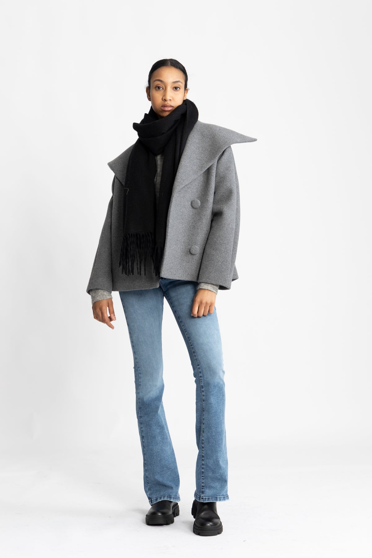 PerryIW Short Coat - Granite Melange