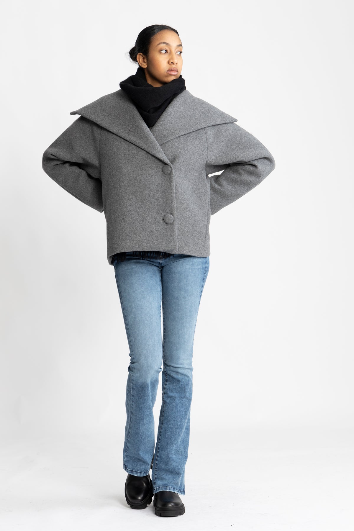 PerryIW Short Coat - Granite Melange