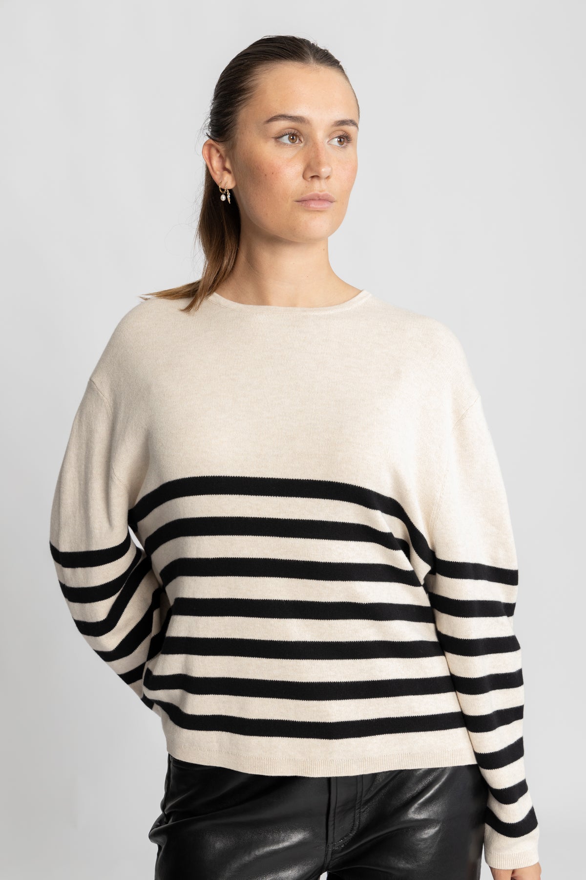 KayllaIW Pullover - Haze Melange/Black
