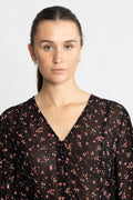 Orabella Shirt Aop - Black Flower