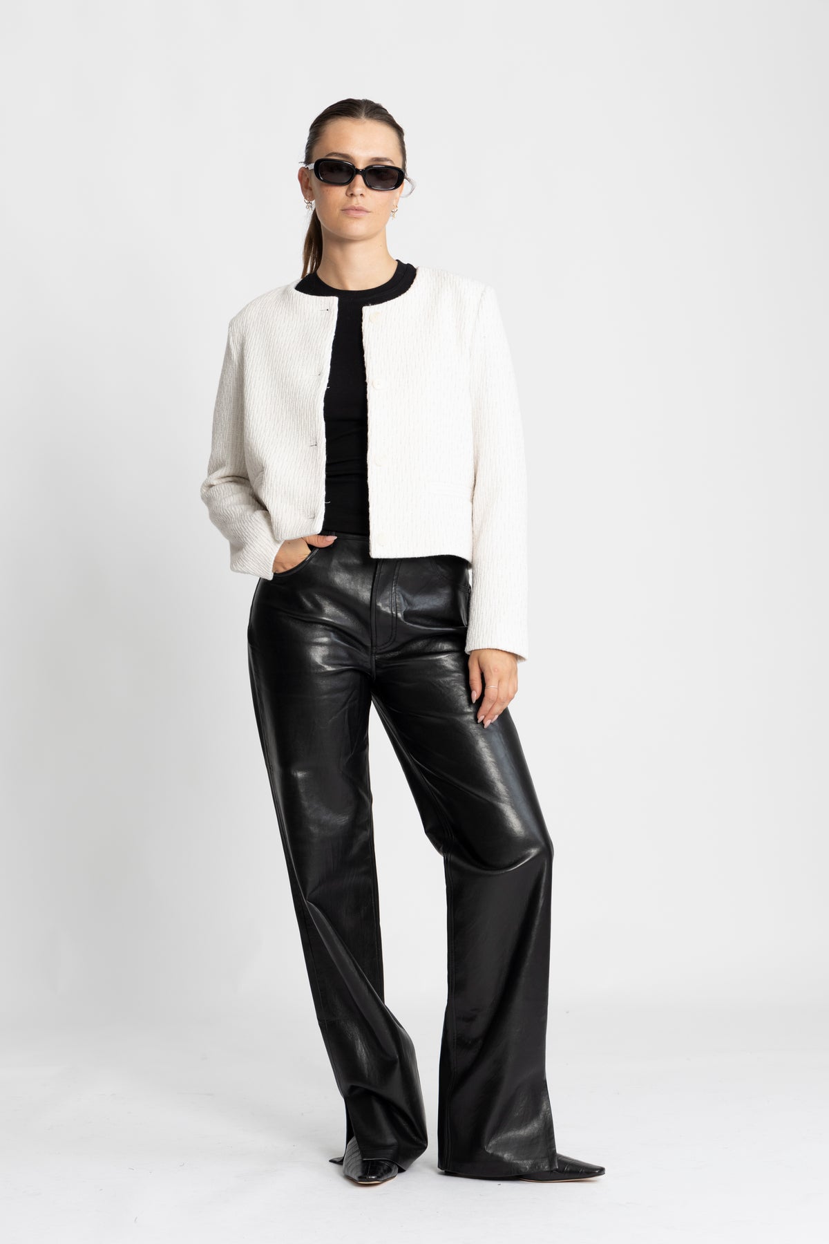 Nadialine Jacket - White Melange