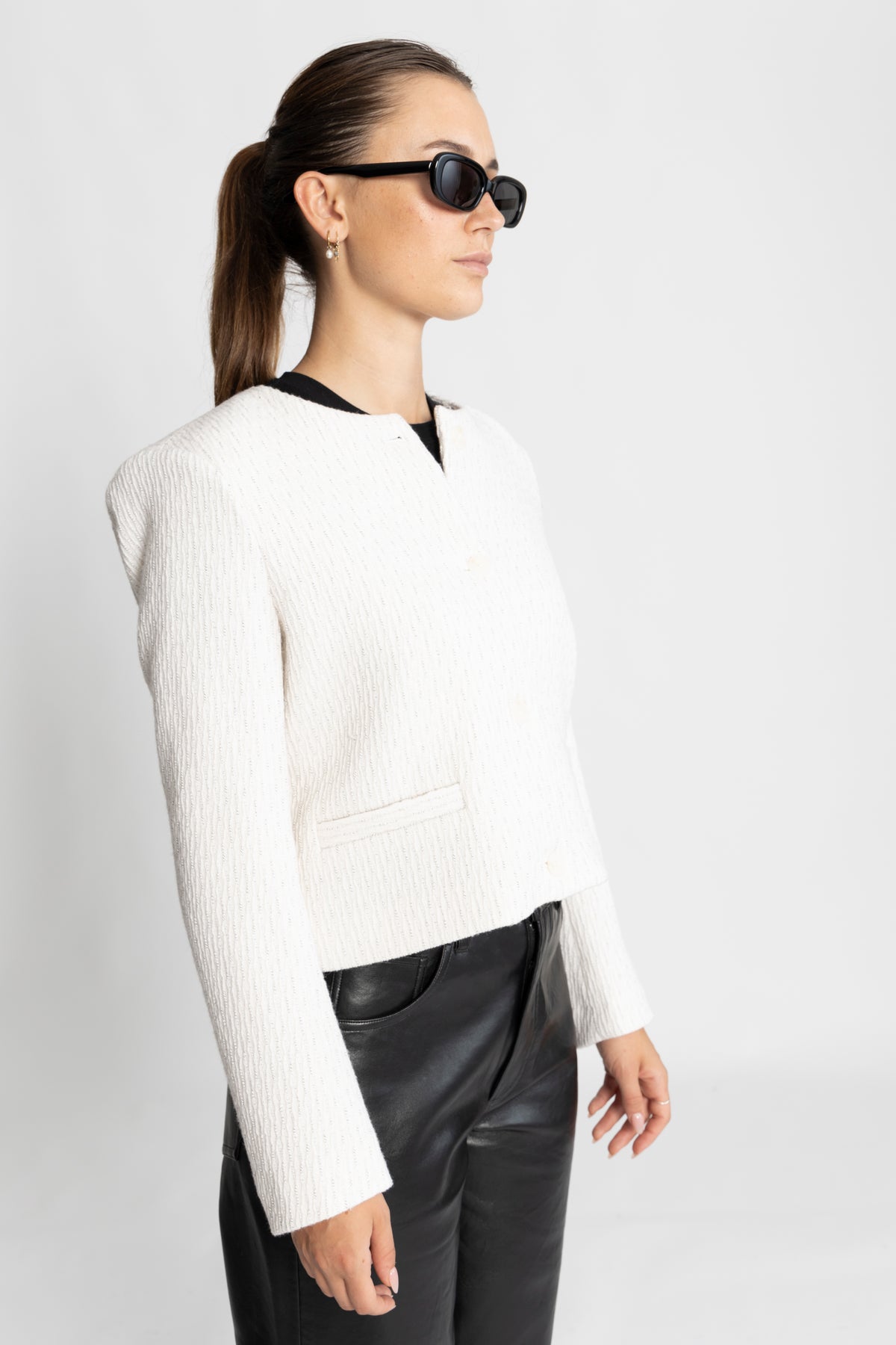 Nadialine Jacket - White Melange