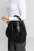Suede Lona Small Bag - Black