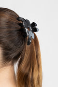 Glitter Magnolia Hair Claw - Black
