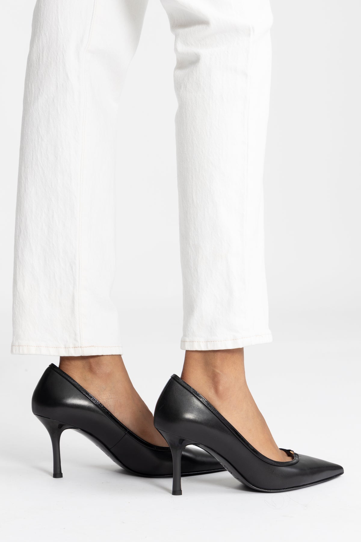 Double T Buckle Pump 80Mm - Perfect Black / Perfect Black
