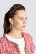 Helena Braided Hairbrace - Hot Fudge Brown