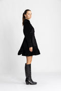 Corduroy Mini Dress - Black