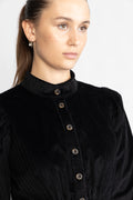Corduroy Mini Dress - Black