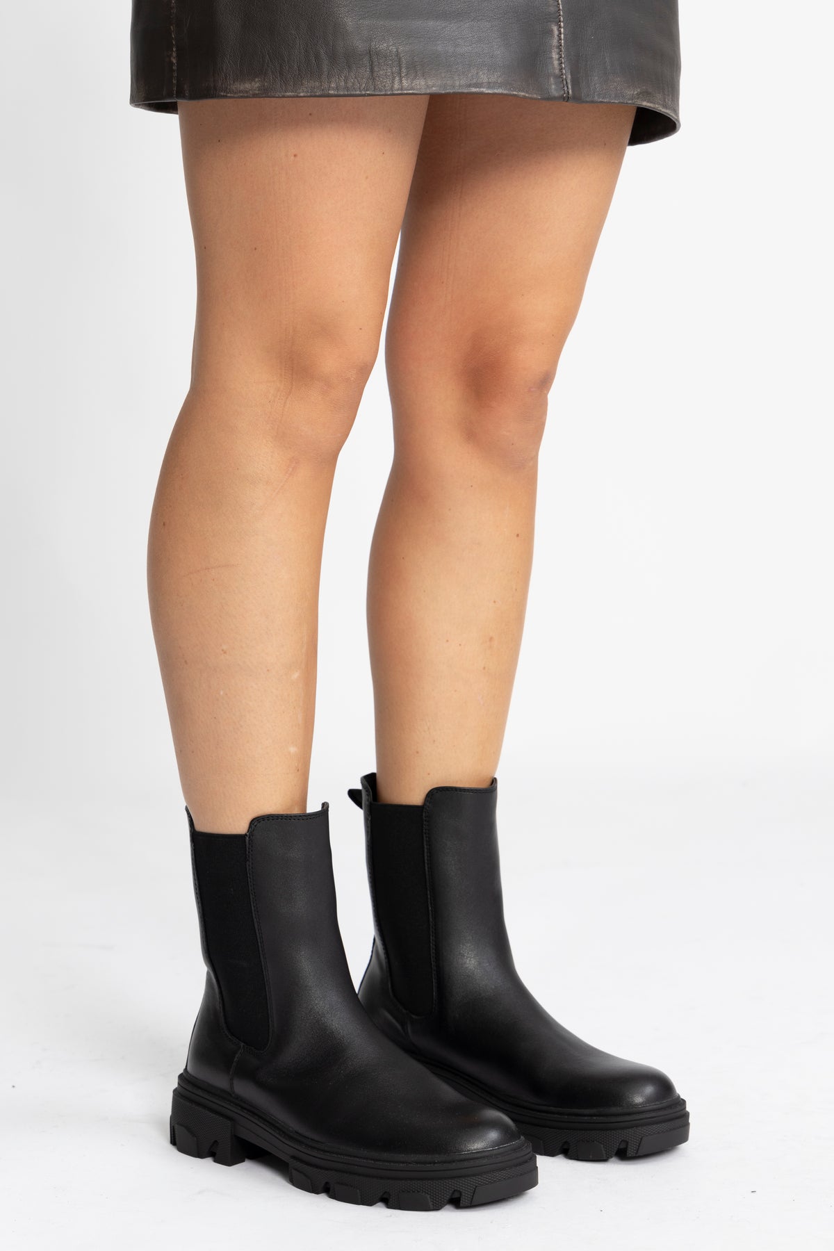 Cleo Chelsea Leather - Black
