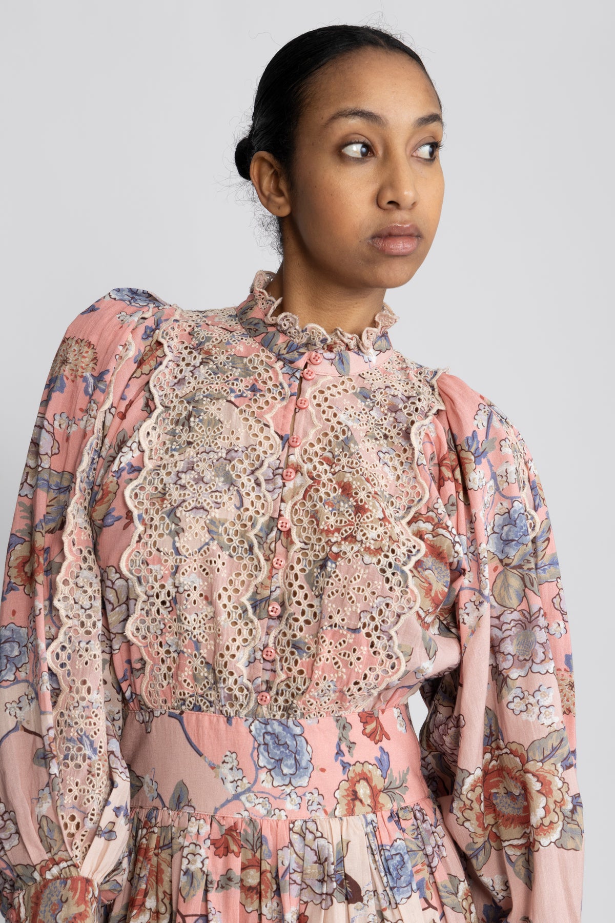 Cotton Slub Mini Dress - Botanical