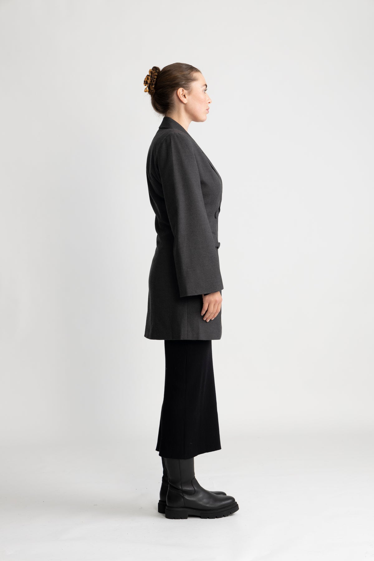 Andrea Blazer Dress - Deep Grey