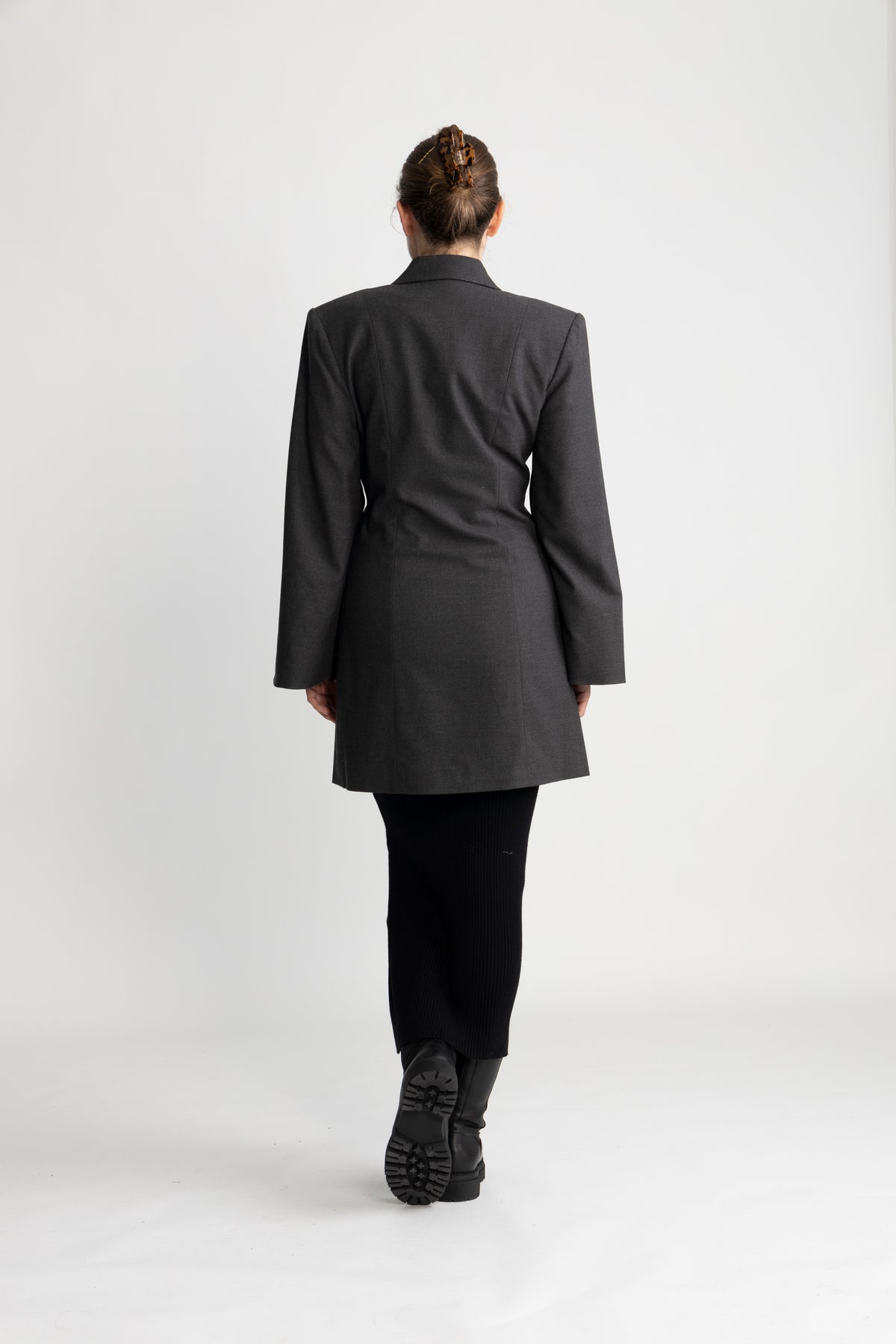 Andrea Blazer Dress - Deep Grey