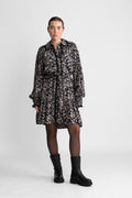 Yastilera Ls Shirt Dress - Black/Tilera Fungi