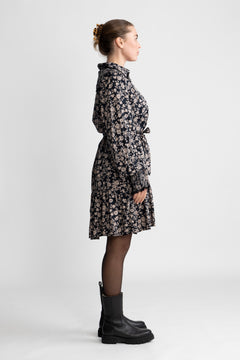 Yastilera Ls Shirt Dress - Black/Tilera Fungi