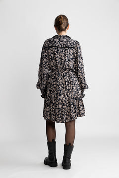 Yastilera Ls Shirt Dress - Black/Tilera Fungi