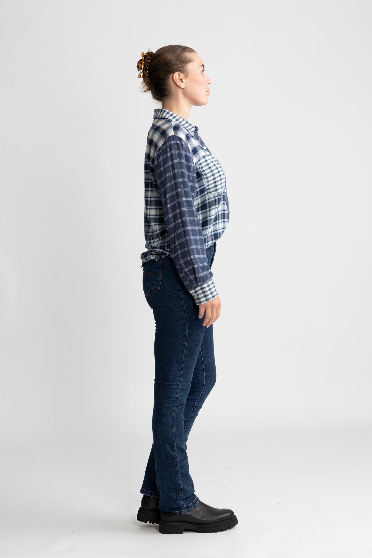 Brando - Sky Navy Mixed Plaid