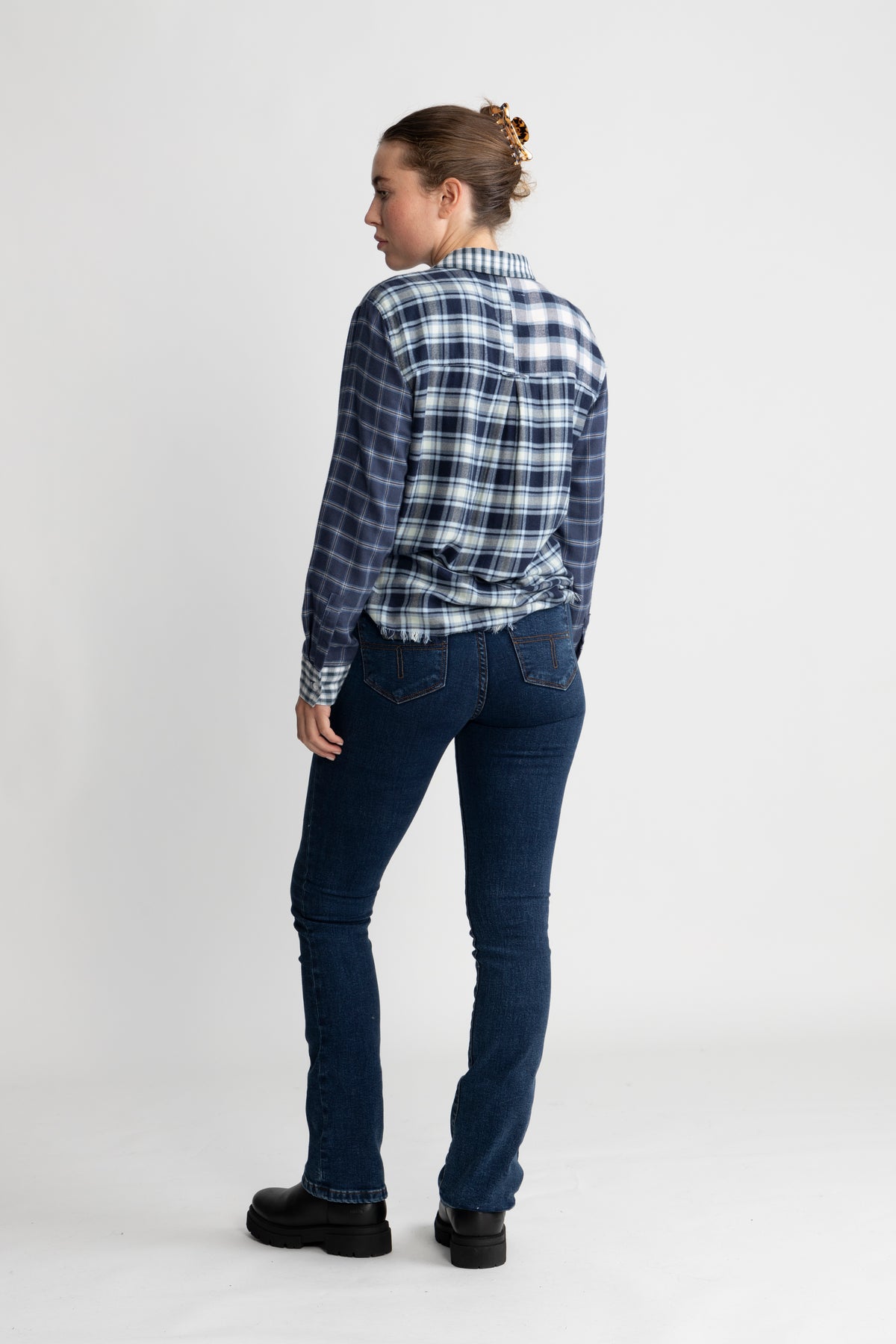 Brando - Sky Navy Mixed Plaid
