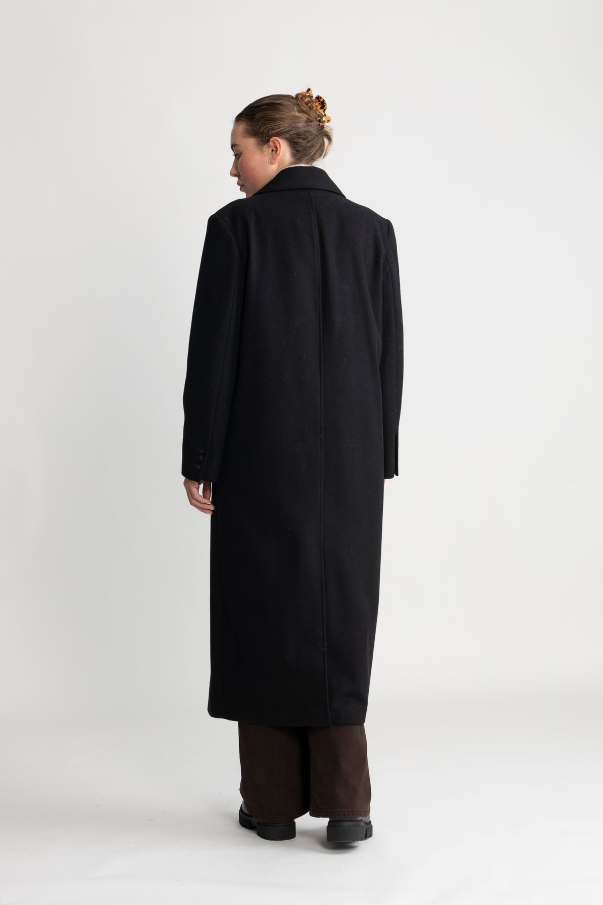 Alma Long Wool Coat - Svart
