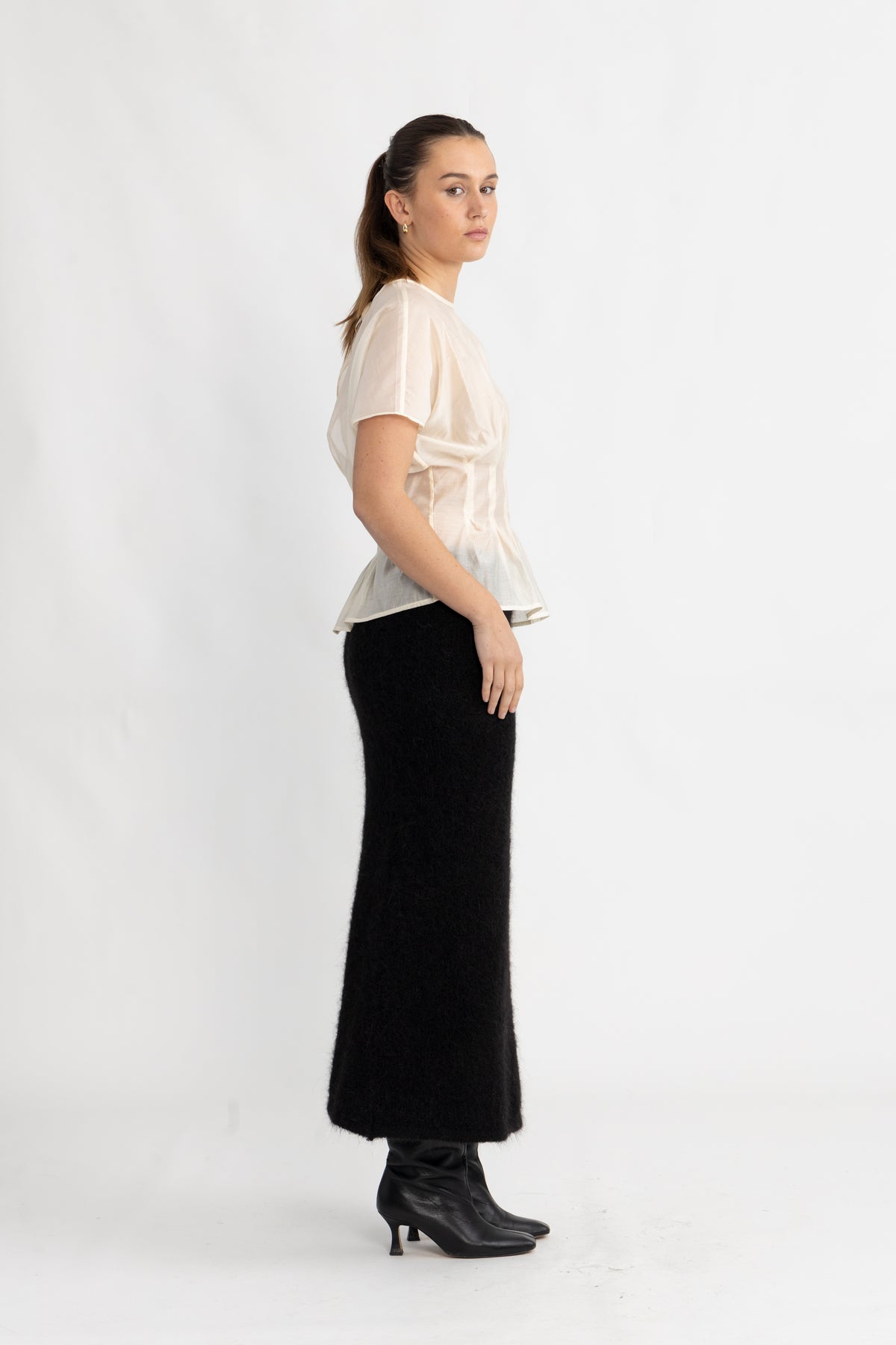 Iris Ss O-Neck Topp - Angora