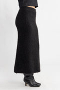 Gabella HW Midi Knit Skirt - Svart