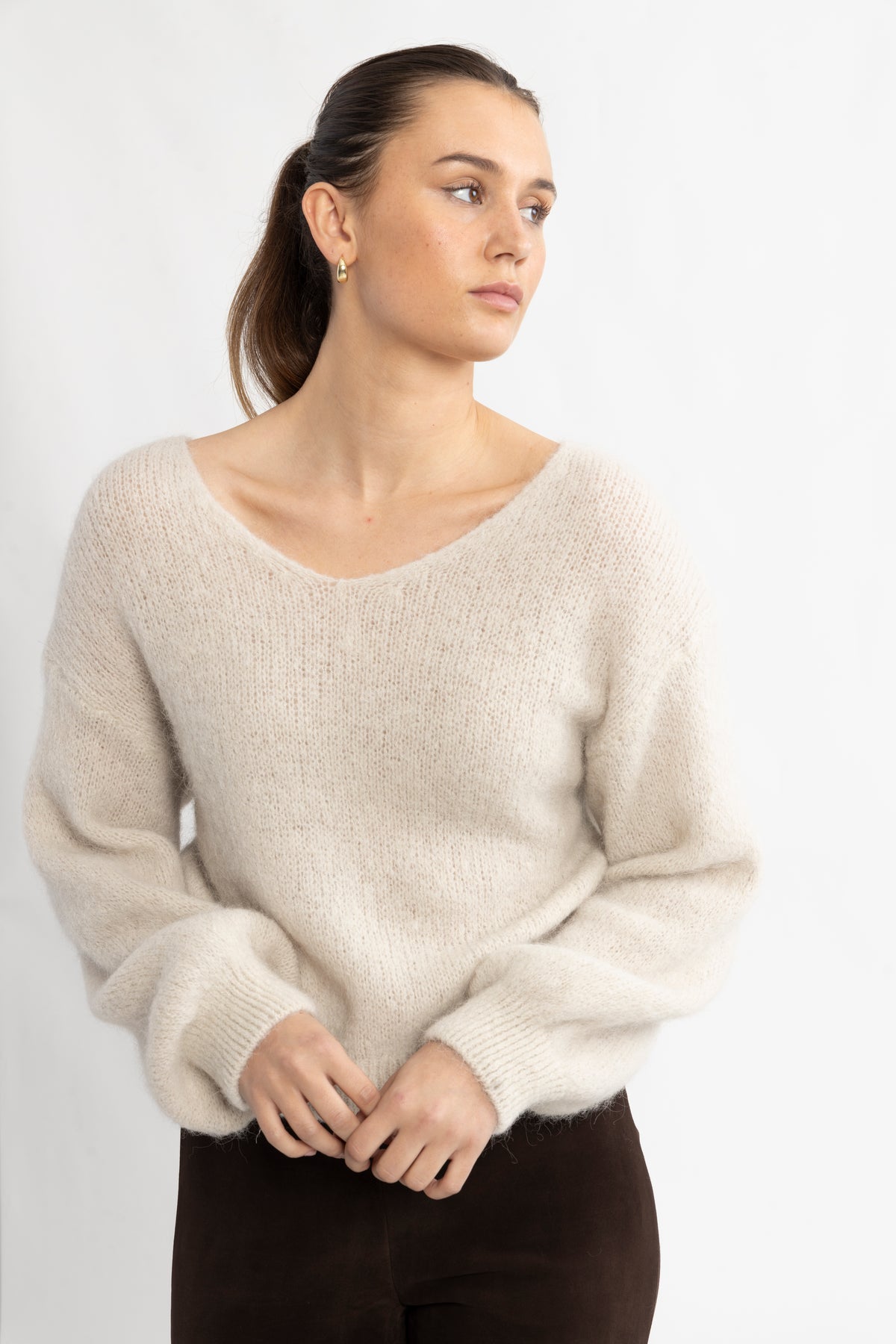 Milana LS Alpaca Pullover - Beige