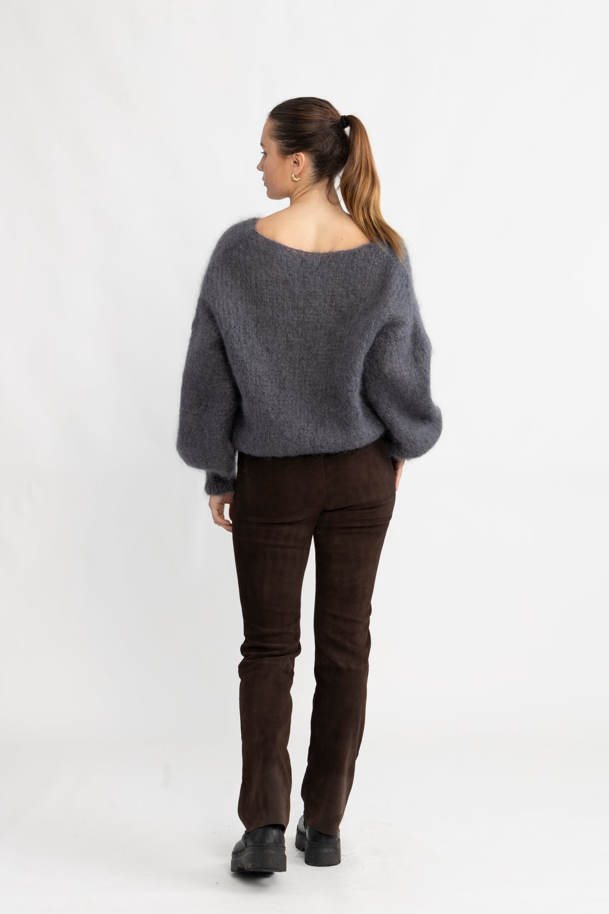 Milana Ls Mohair Knit - Graphite