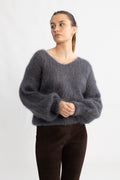 Milana Ls Mohair Knit - Graphite