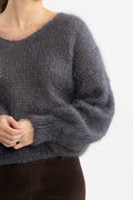 Milana Ls Mohair Knit - Graphite
