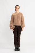 Milana Ls Mohair Knit - Medium Brown