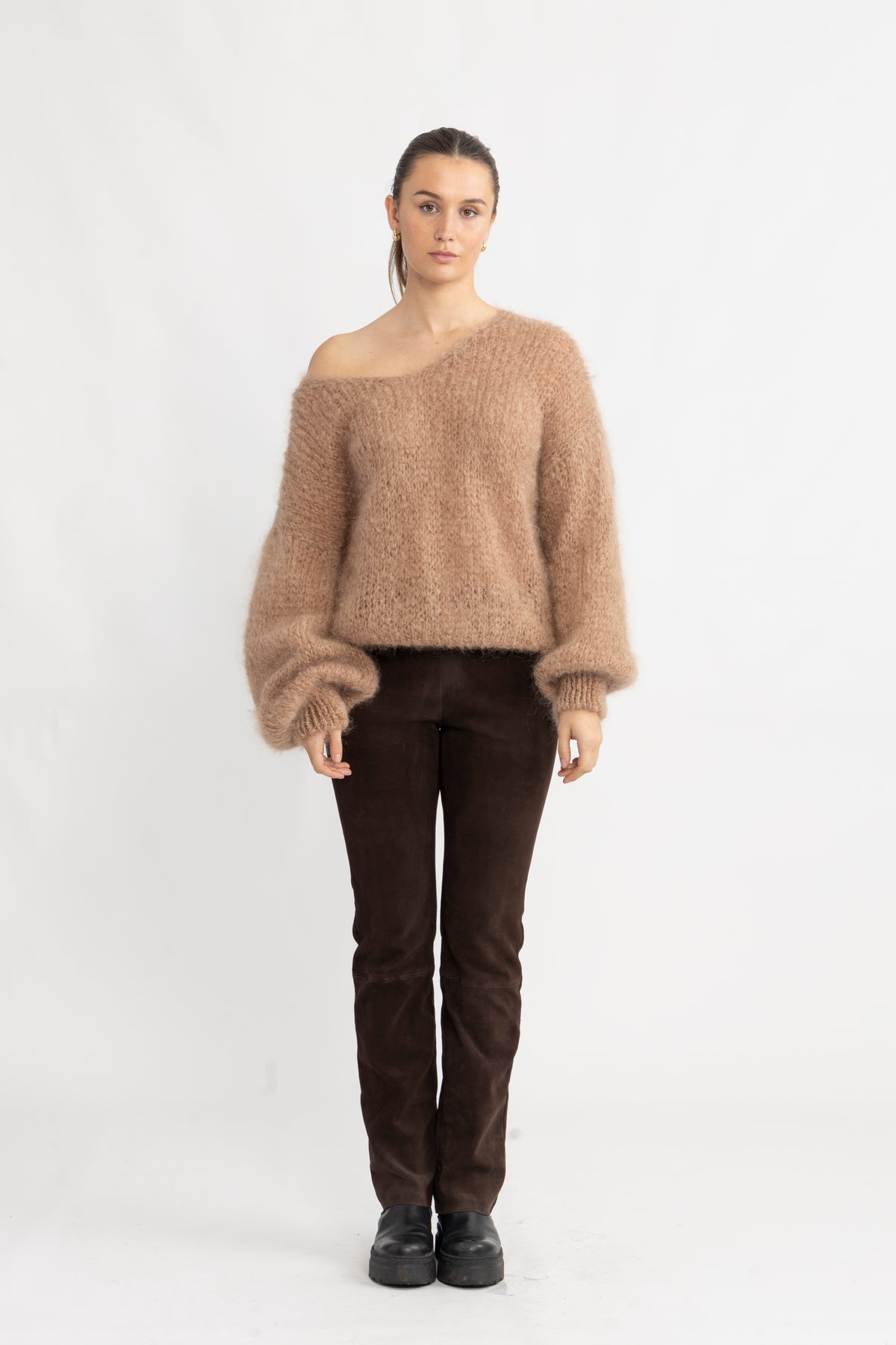 Milana Ls Mohair Knit - Medium Brown