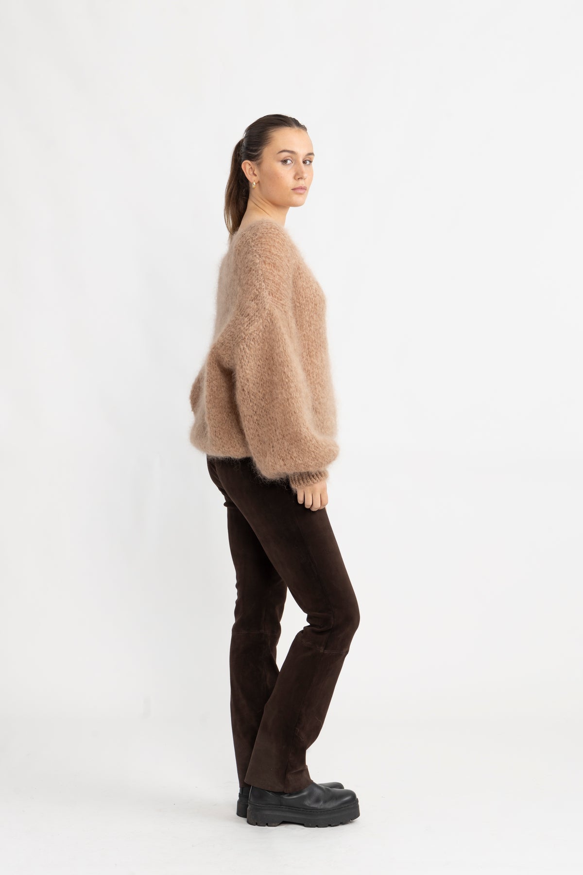 Milana Ls Mohair Knit - Medium Brown