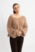 Milana Ls Mohair Knit - Medium Brown
