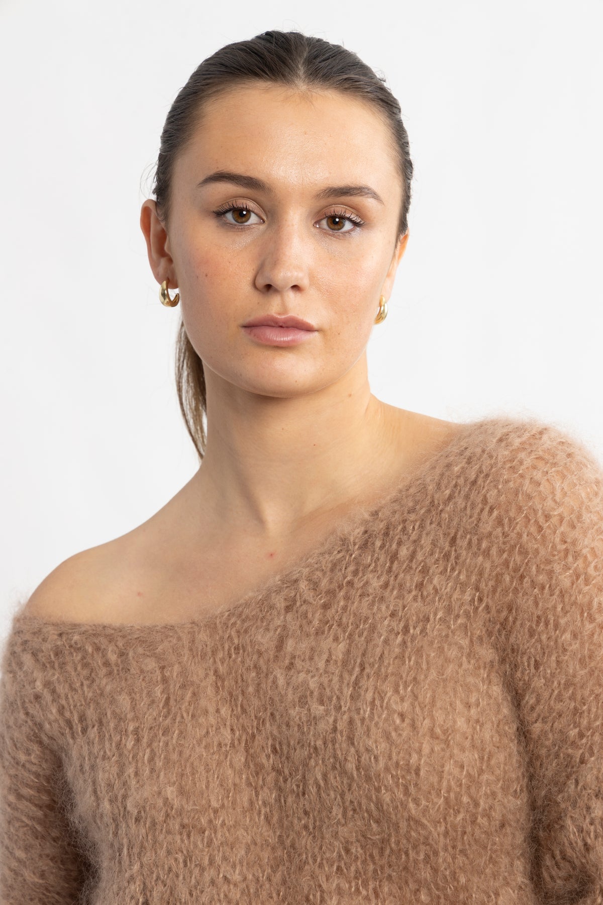 Milana Ls Mohair Knit - Medium Brown