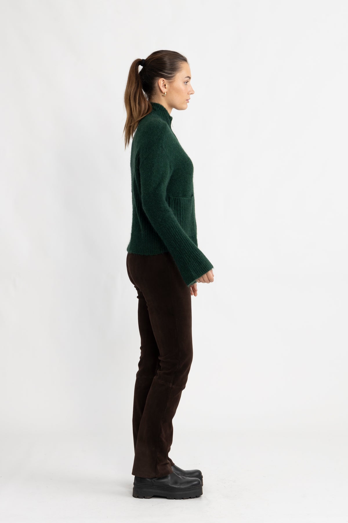 Lediona Hope Zip Cardigan - Pine Grove