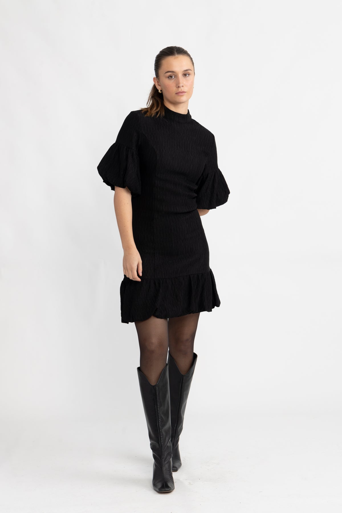 Yasduraz 2/4 Short Dress - Black