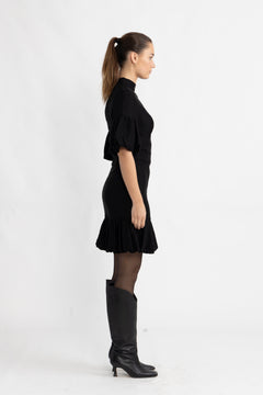 Yasduraz 2/4 Short Dress - Black