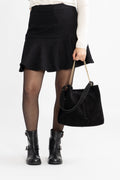 Chiara Suede W. Gold - Black