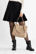 Chiara Suede W. Gold - Beige