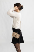 Helena Suede W. Gold - Beige