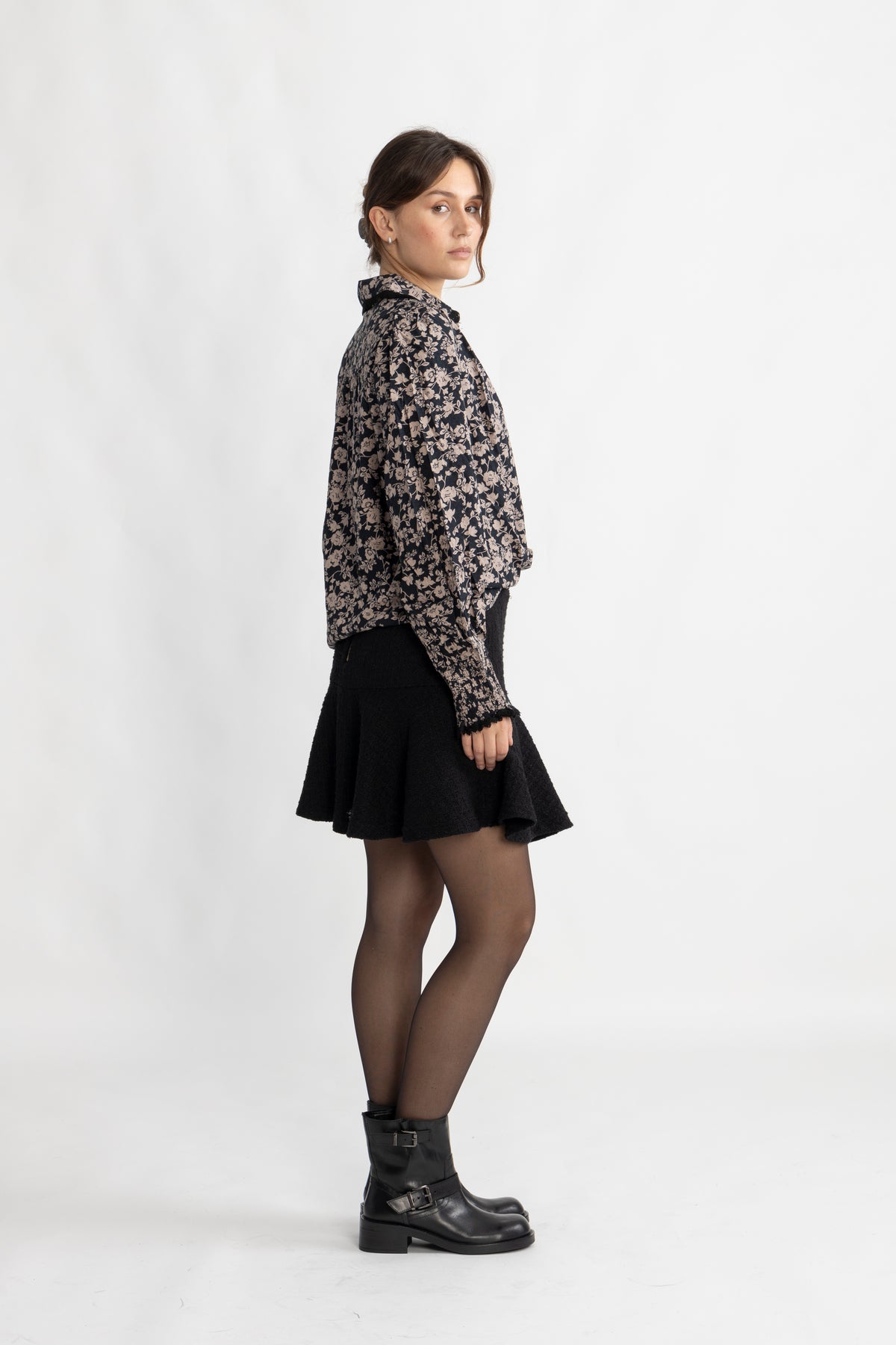 Y.A.S Yastilera LS Skjorta - Black/Tilera Fungi