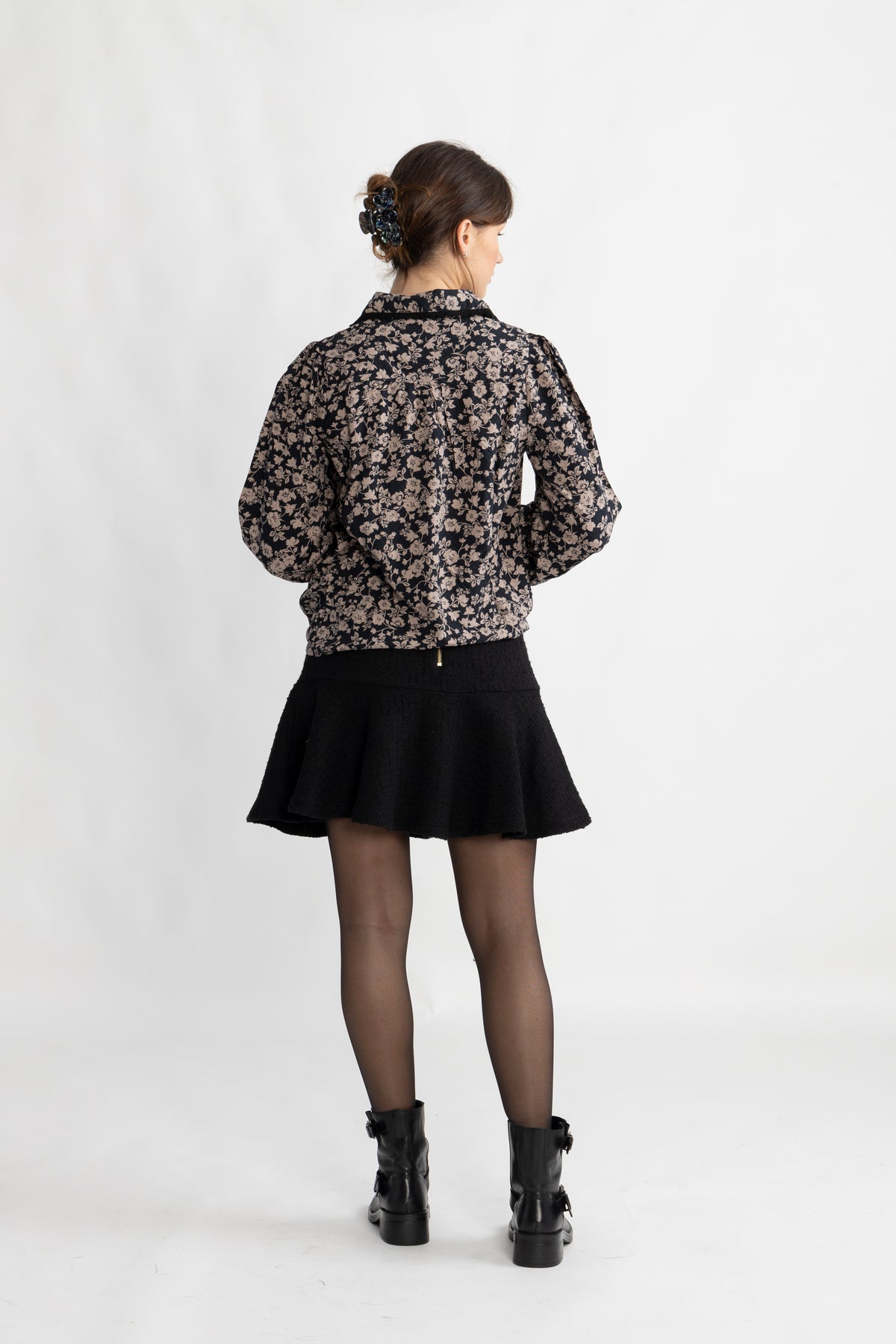 Y.A.S Yastilera LS Skjorta - Black/Tilera Fungi