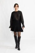 Iris Ls O-Neck Top - Black
