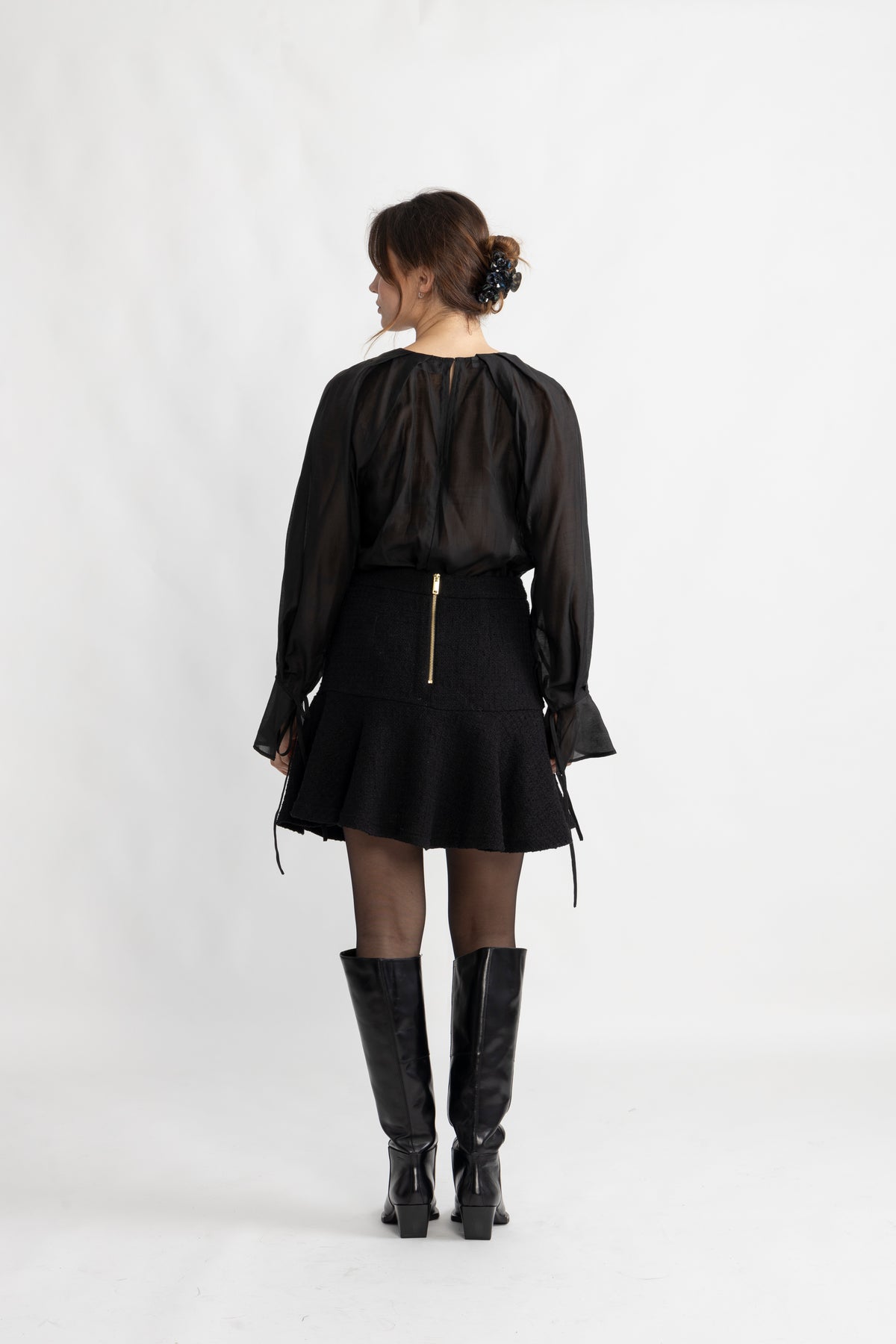Iris Ls O-Neck Top - Black