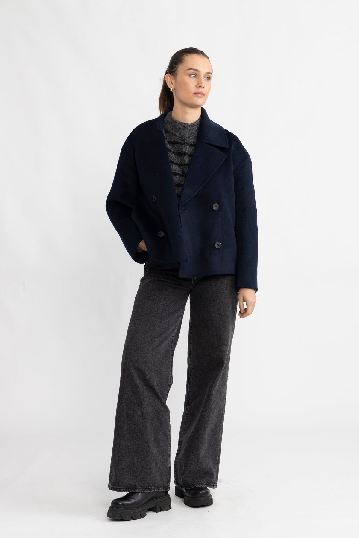 Meghan Handmade Jacket - Dark Sapphire