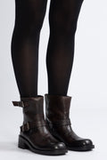 Bianco Biaharper Mid Calf Biker Boot - Chestnut