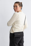 Jet Set Large Wallet On Chain Crossbody - Black