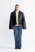 Belted Puffer Jacket - Svart