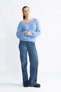 Milana LS Alpaca Pullover - Sky Blue